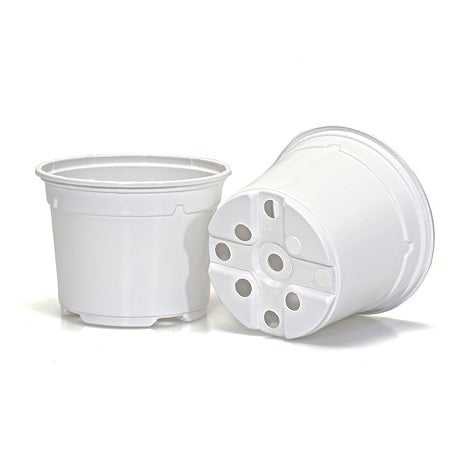 10.5cm Duo Thermo-Formed Pots - White