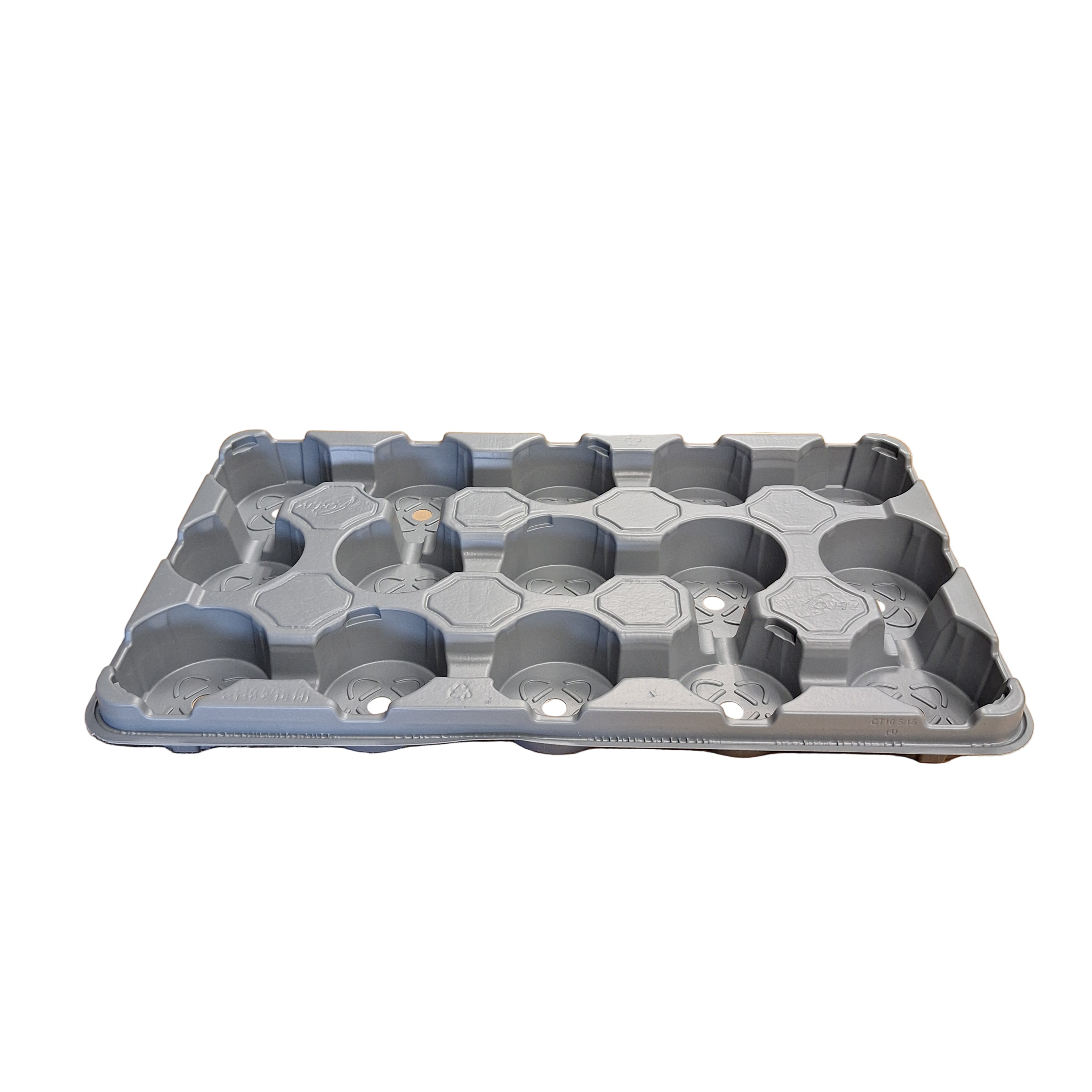10.5cm x 15 pot Carry Tray  - Grey