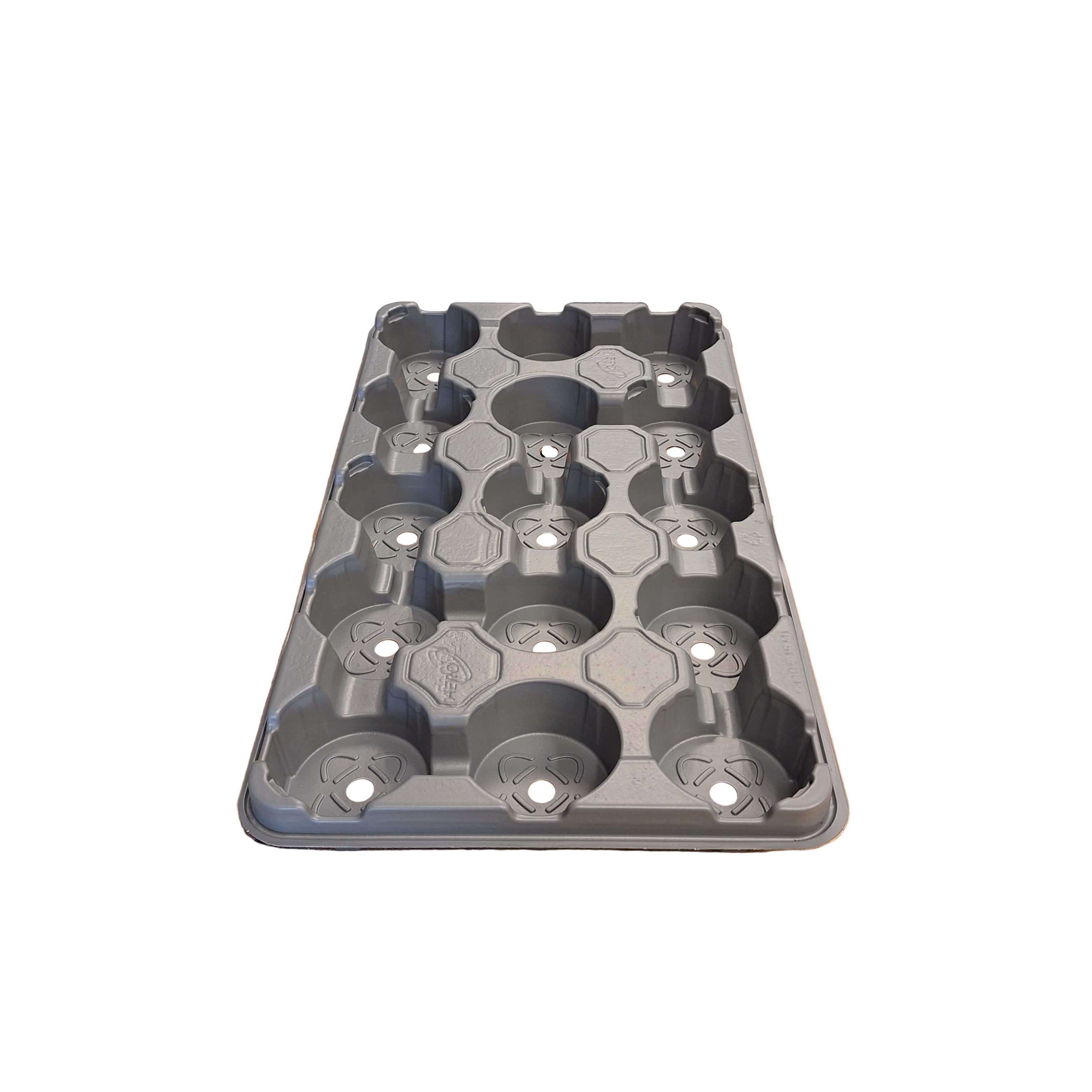 10.5cm x 15 pot Carry Tray  - Grey