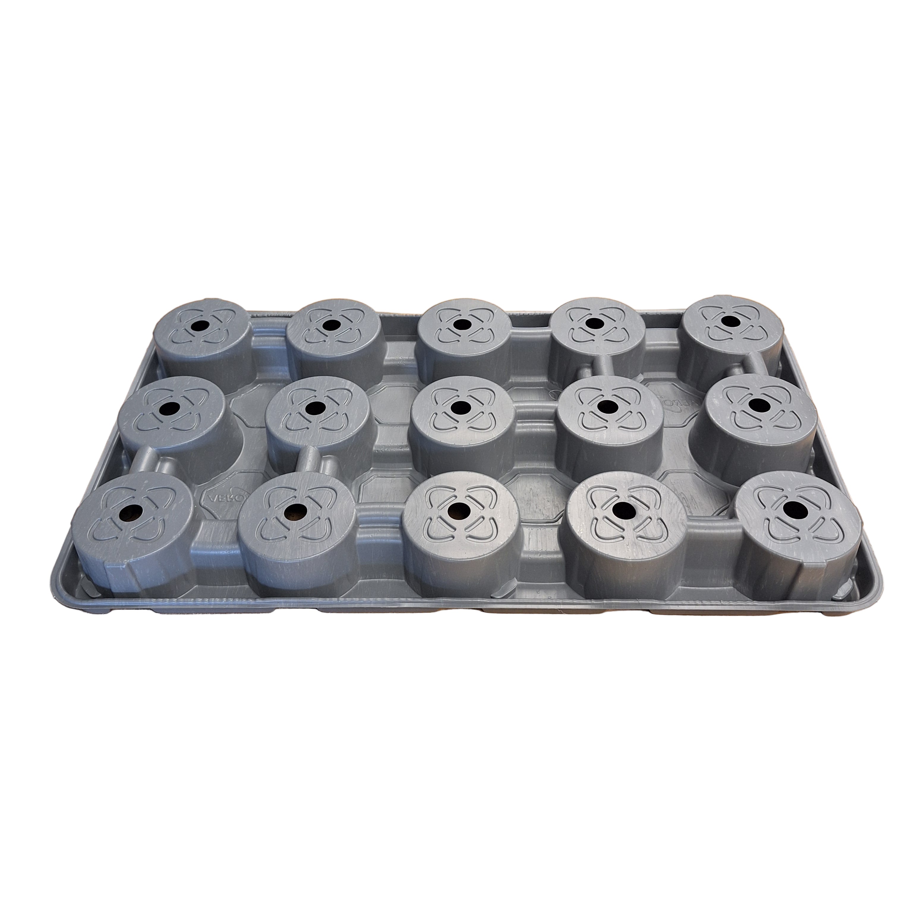 10.5cm x 15 pot Carry Tray  - Grey