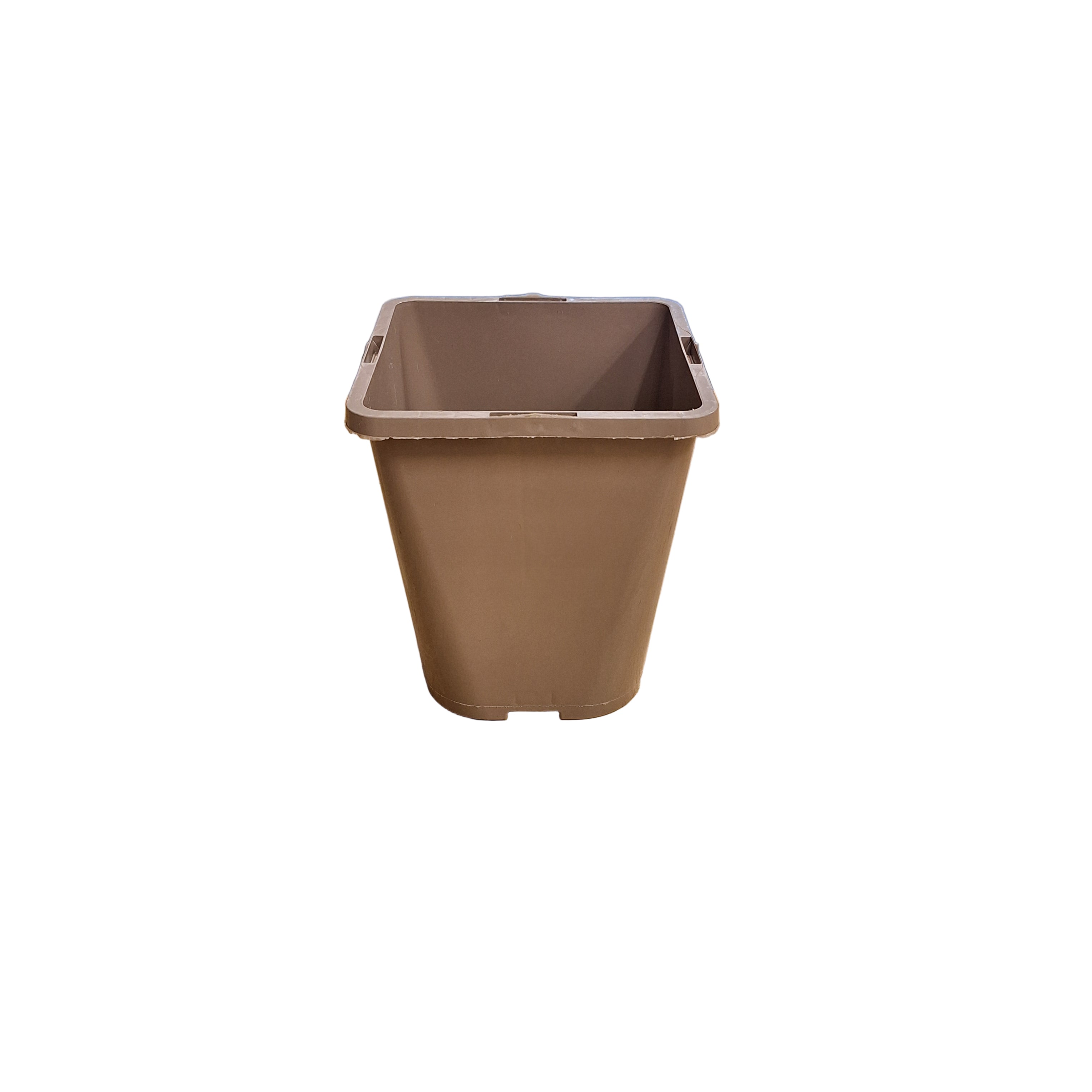 11.2cm 1L Sq Round Plant Pots - Taupe