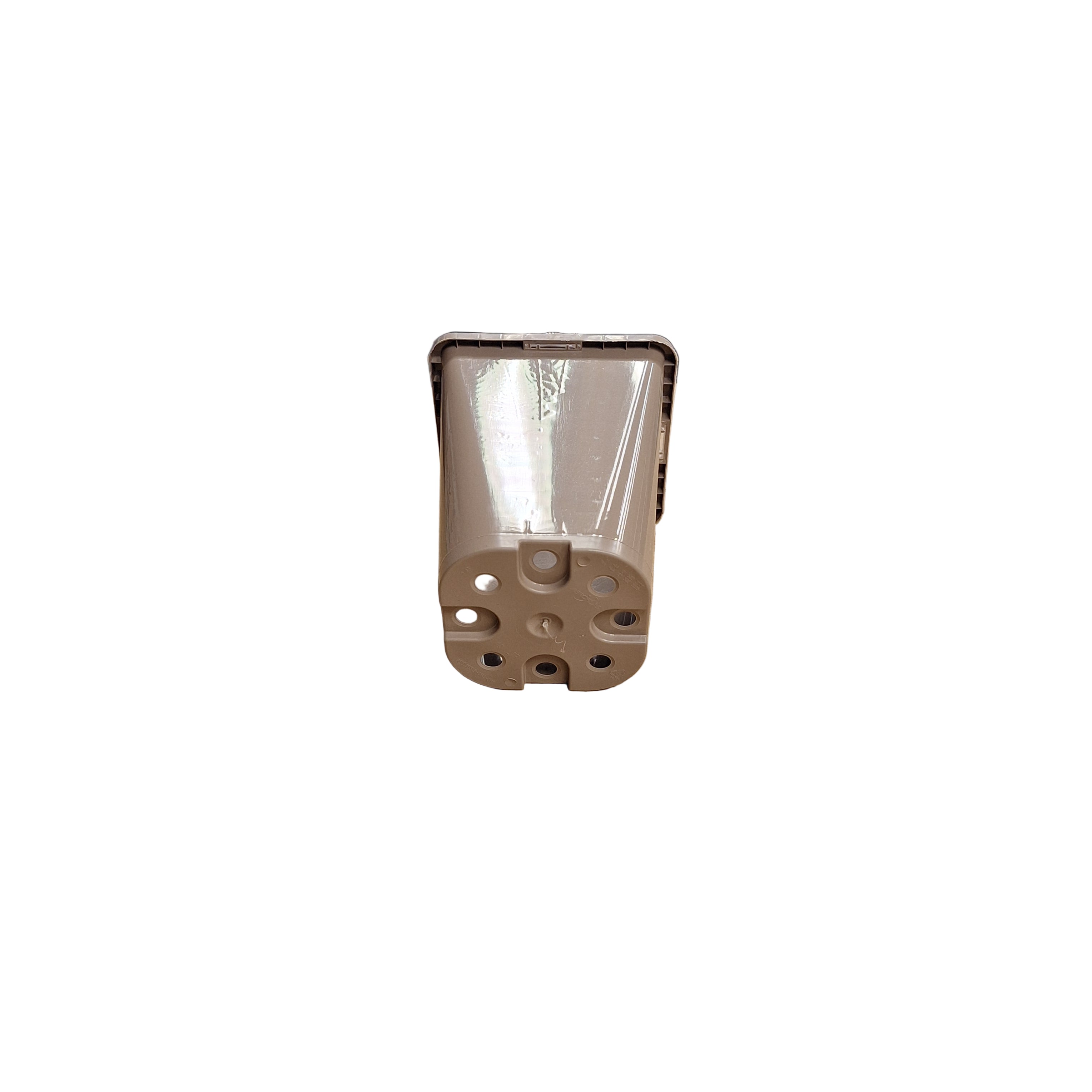 11.2cm 1L Sq Round Plant Pots - Taupe