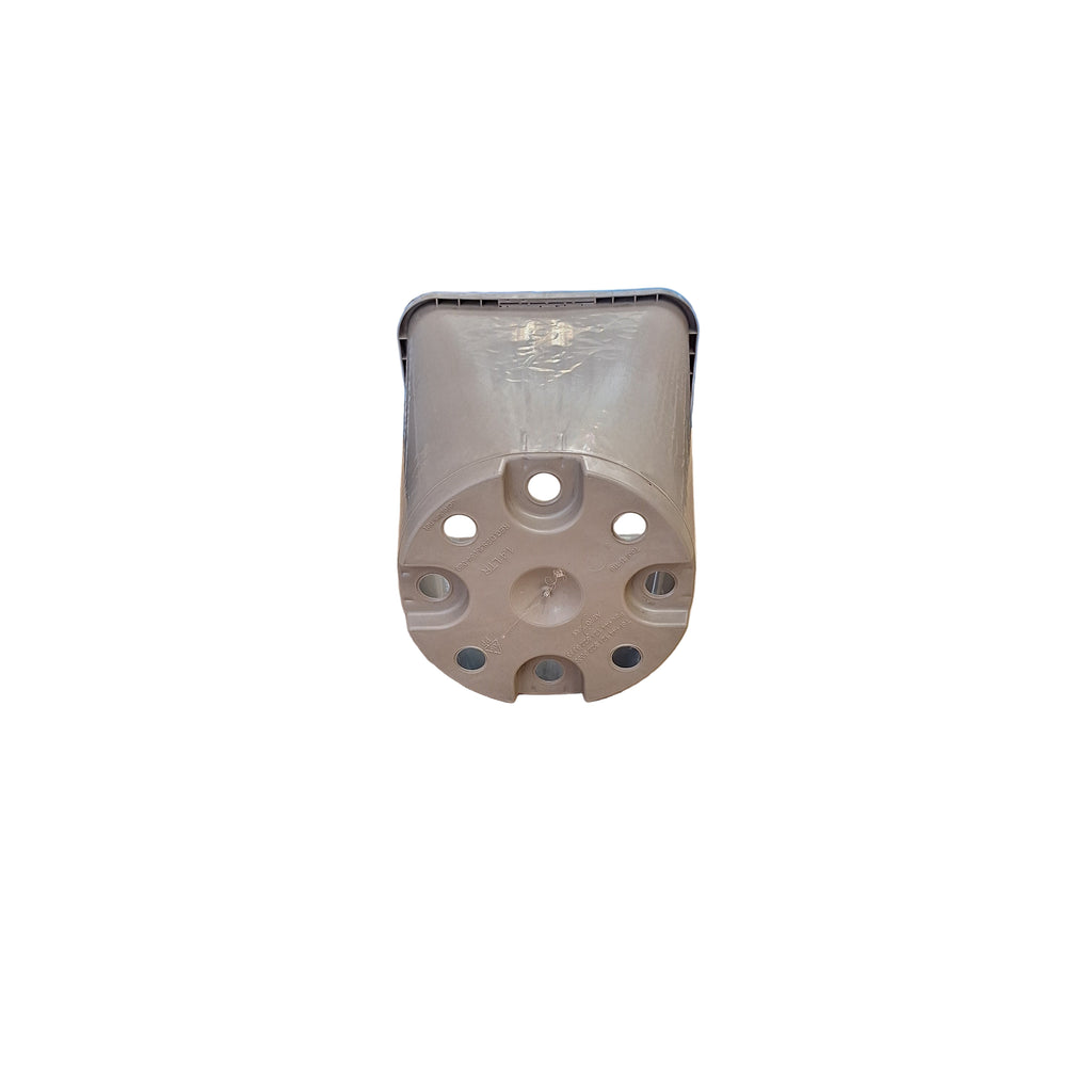 12.5cm 1.4L Sq Round Plant Pots - Taupe