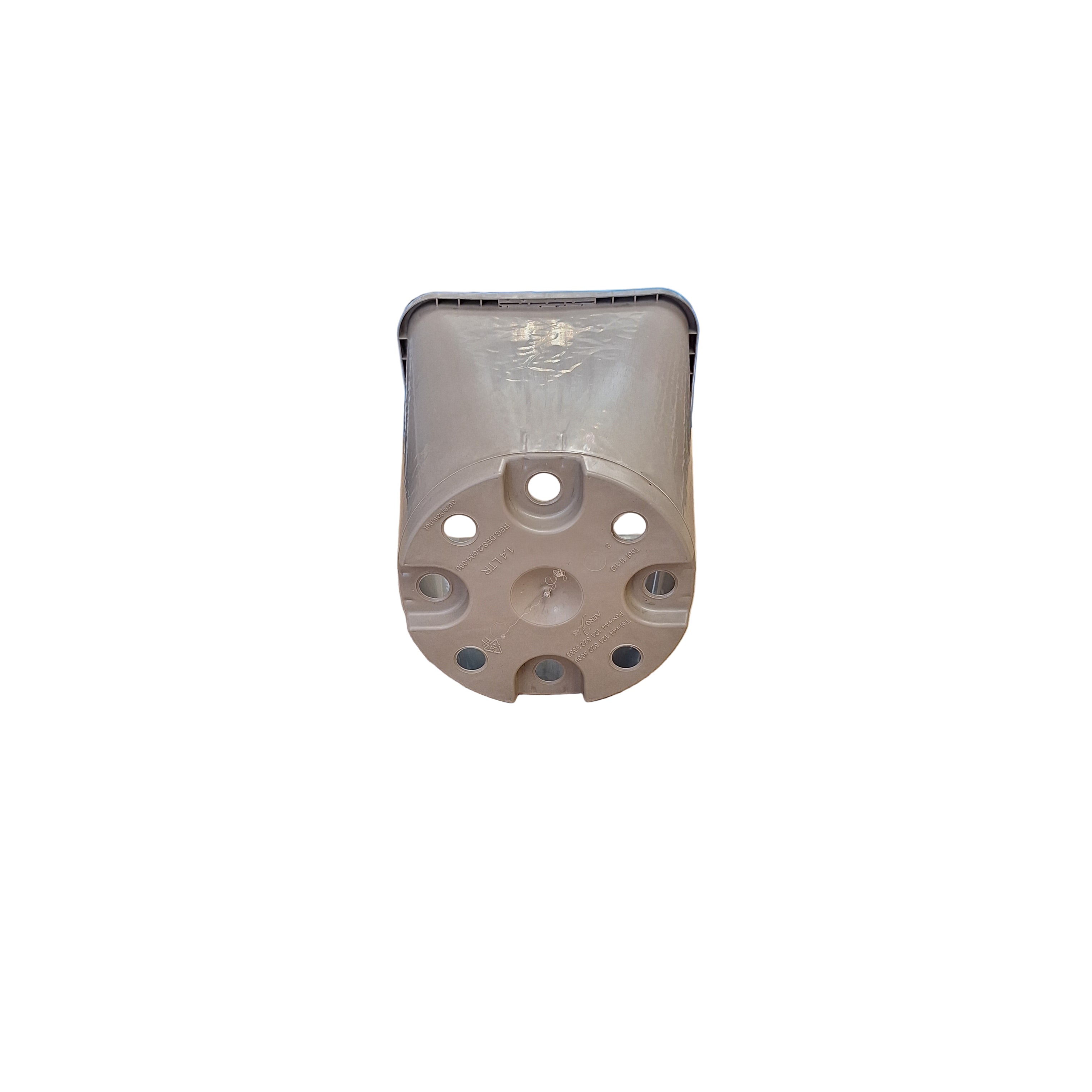 12.5cm 1.4L Sq Round Plant Pots - Taupe
