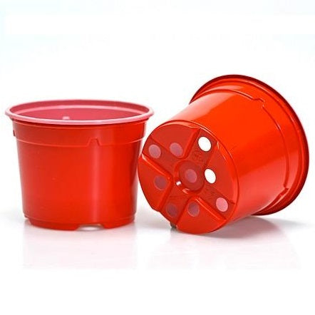 12cm Duo Thermo-Formed Pots - Red