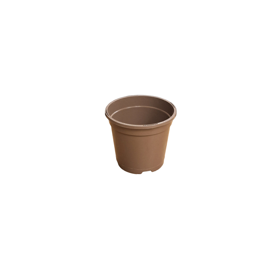 13cm 1L Round Slotted Pots - Taupe