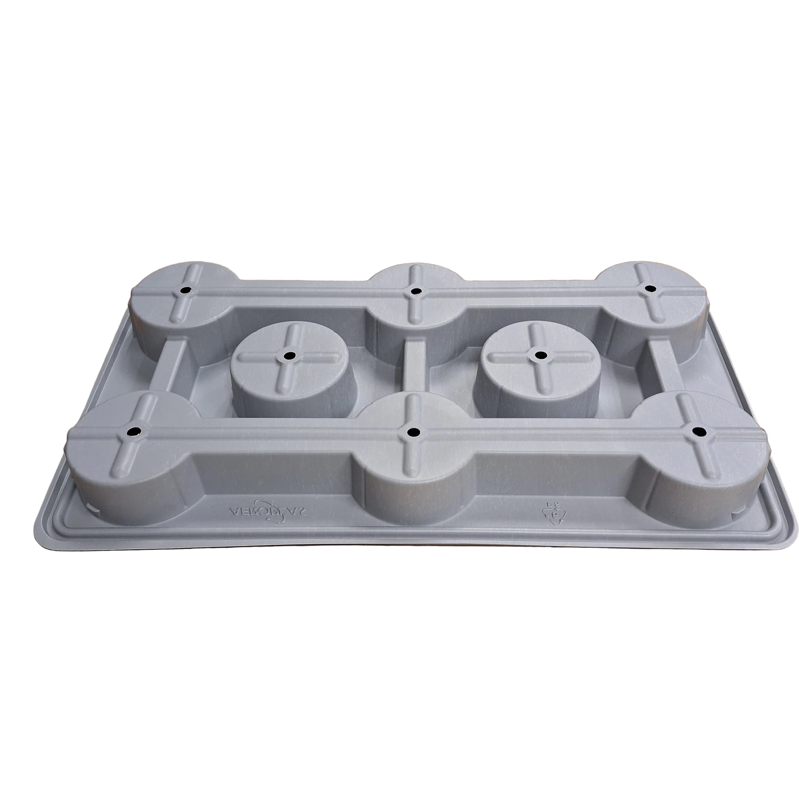 13cm x 8 pot Carry Tray  - Grey