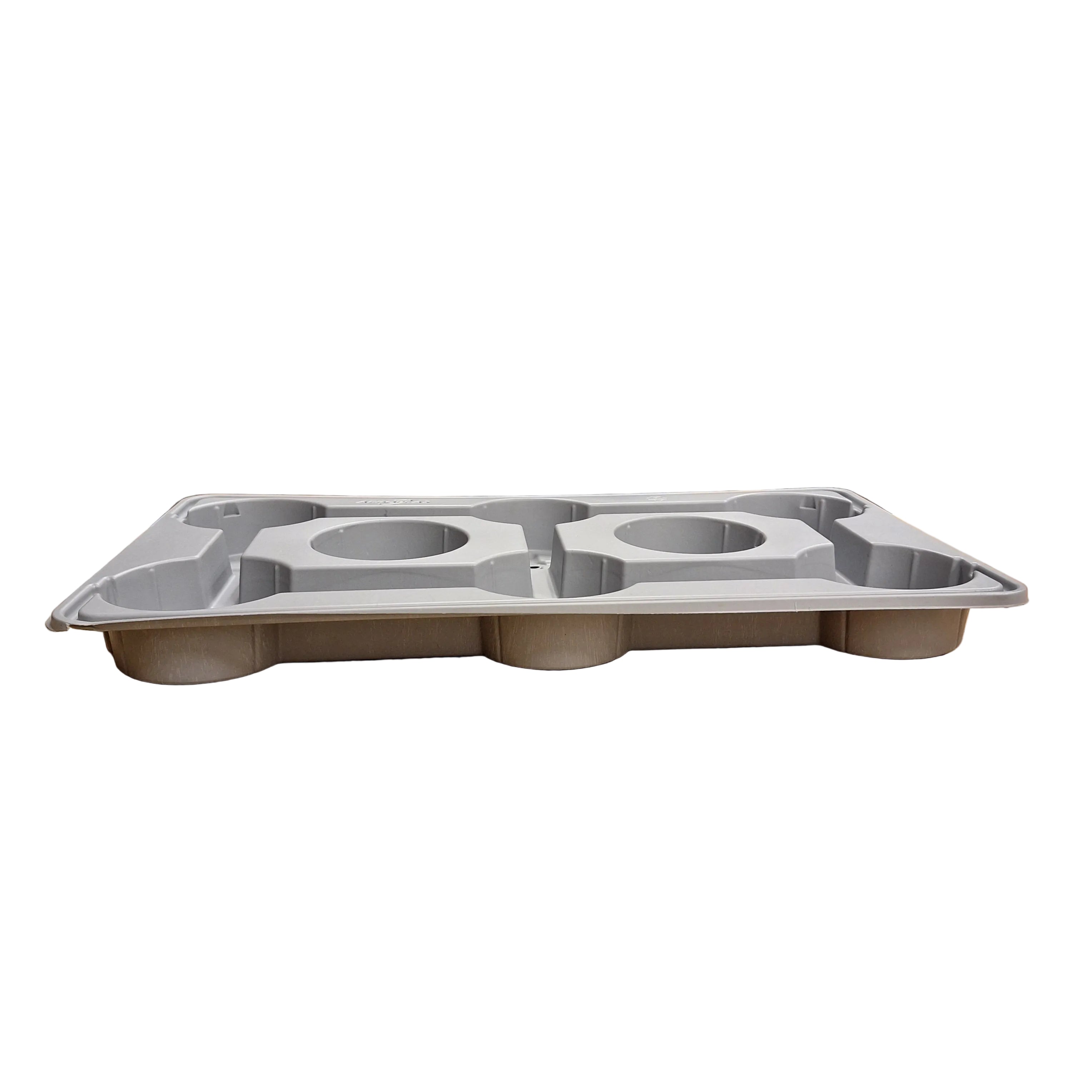 13cm x 8 pot Carry Tray  - Grey