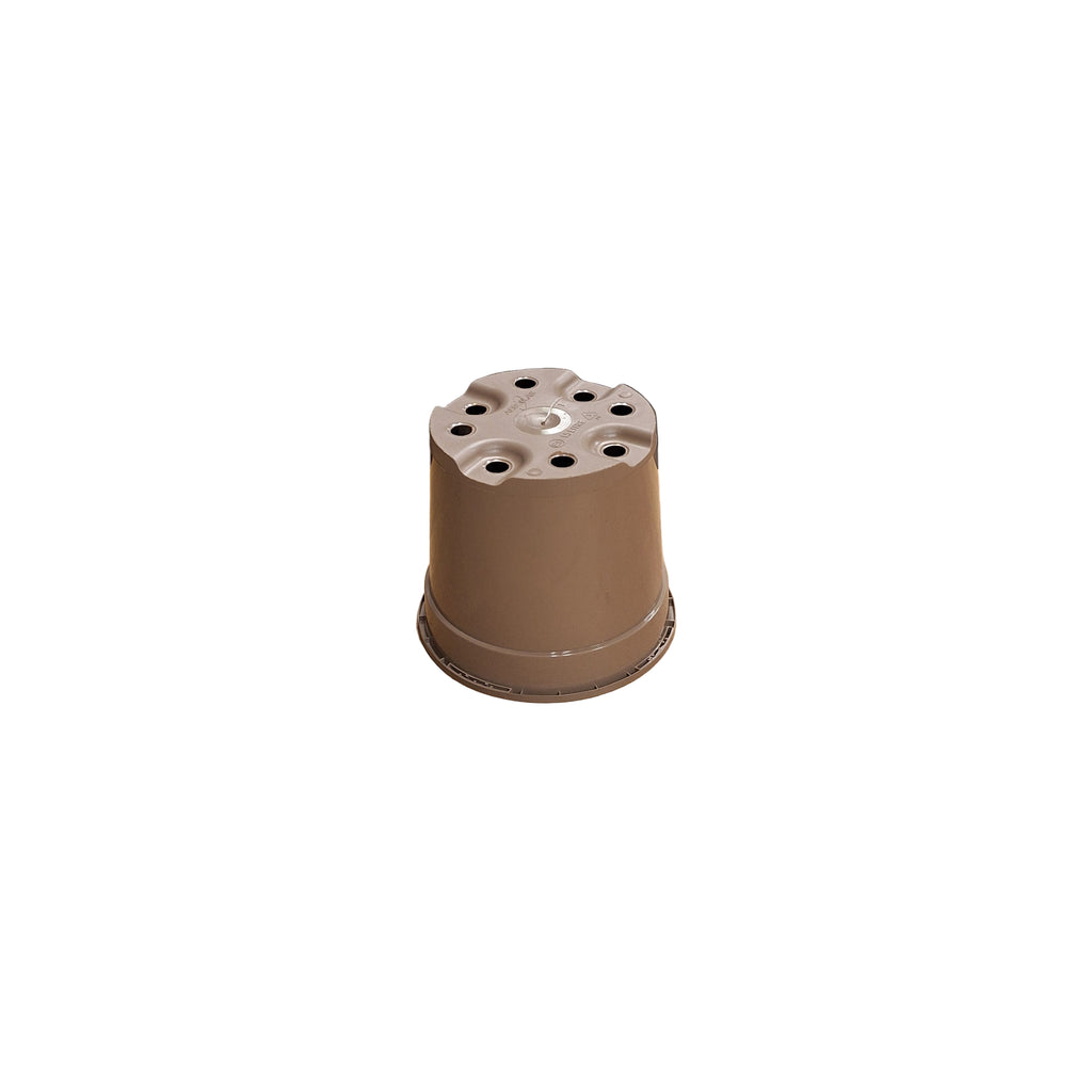 15cm 1.5L Round Slotted Pots - Taupe