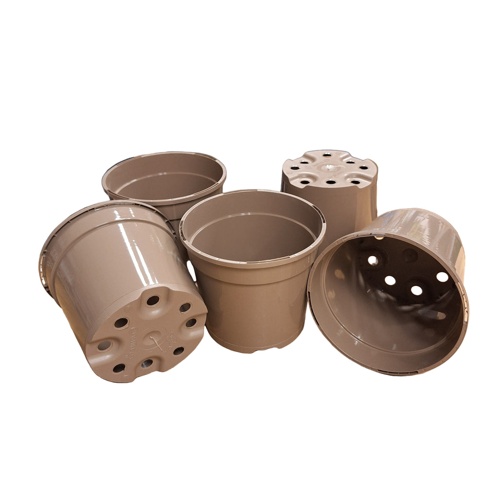 15cm 1.5L Round Slotted Pots - Taupe