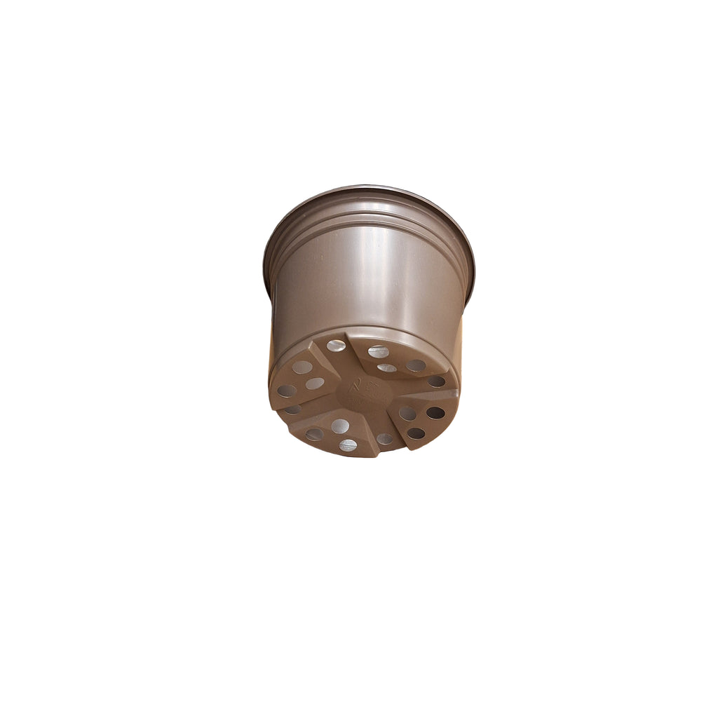 17cm 2L Round Thermo-Formed Pots - Taupe