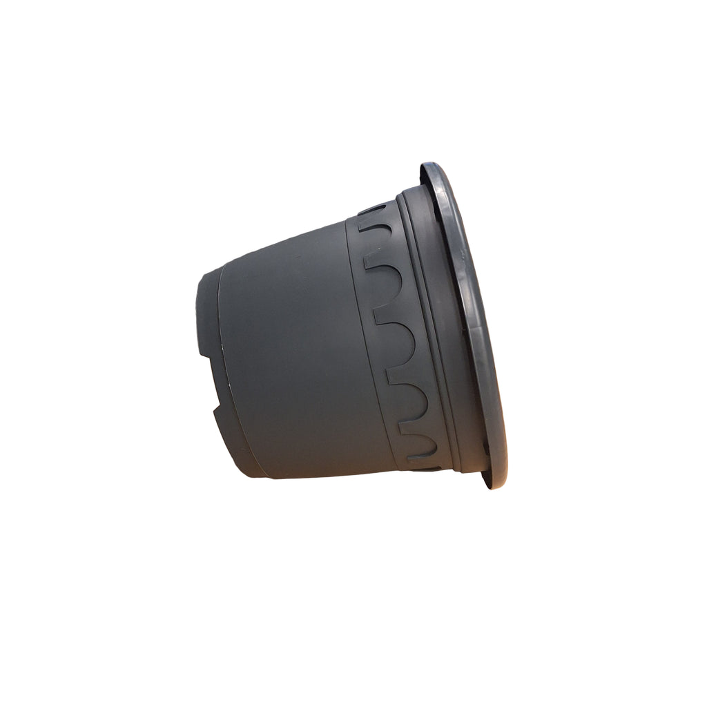 32cm 11.5L Round Plant Pots - Roma - Grey