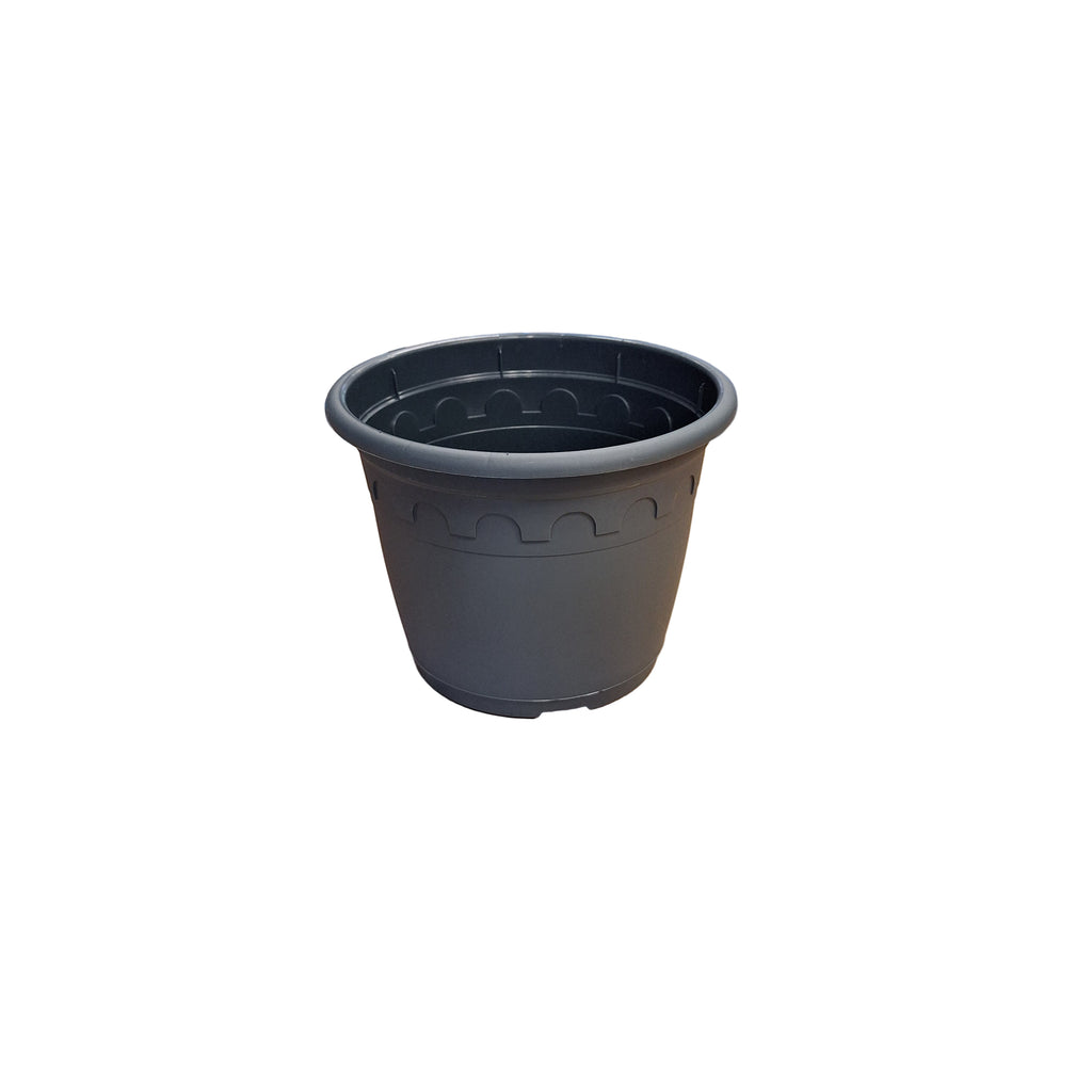 20cm 3L Round Plant Pots - Roma - Grey