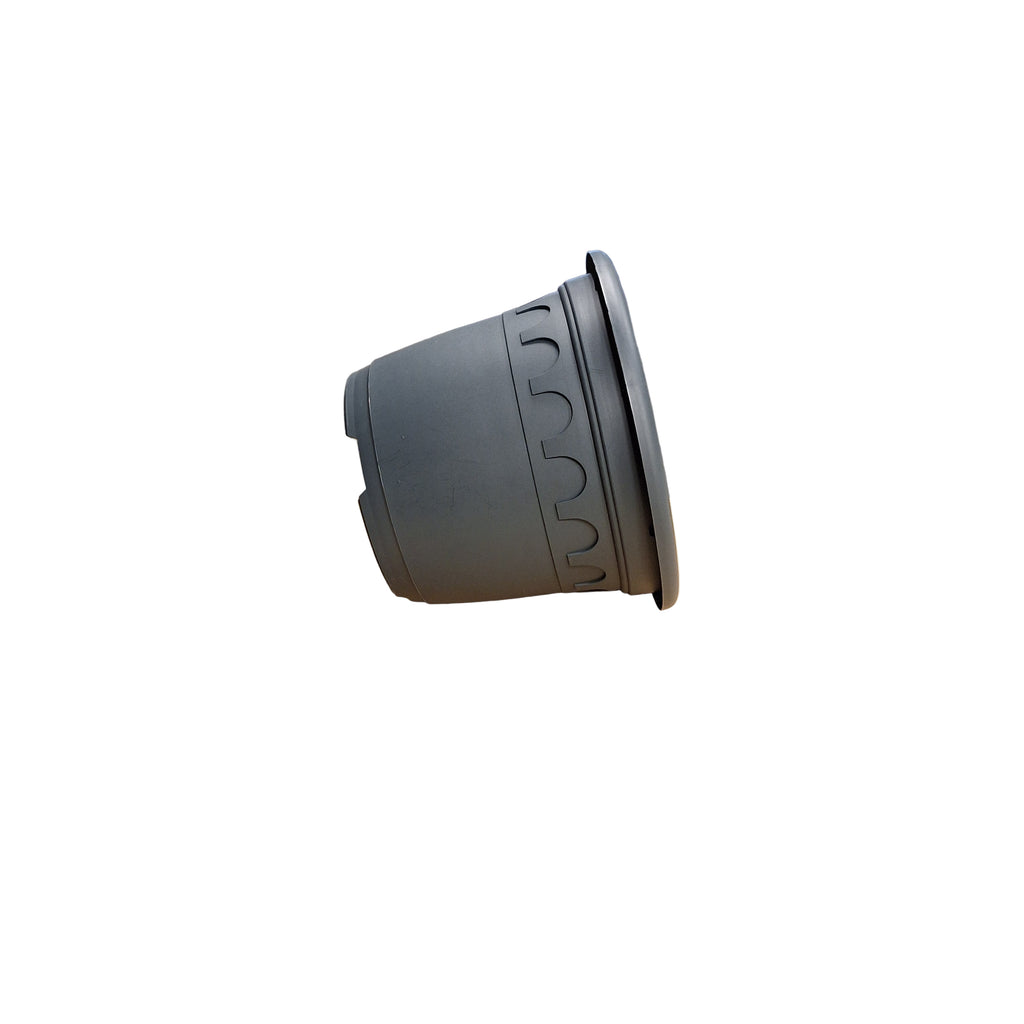 24cm 4.6L Round Plant Pots - Roma - Grey
