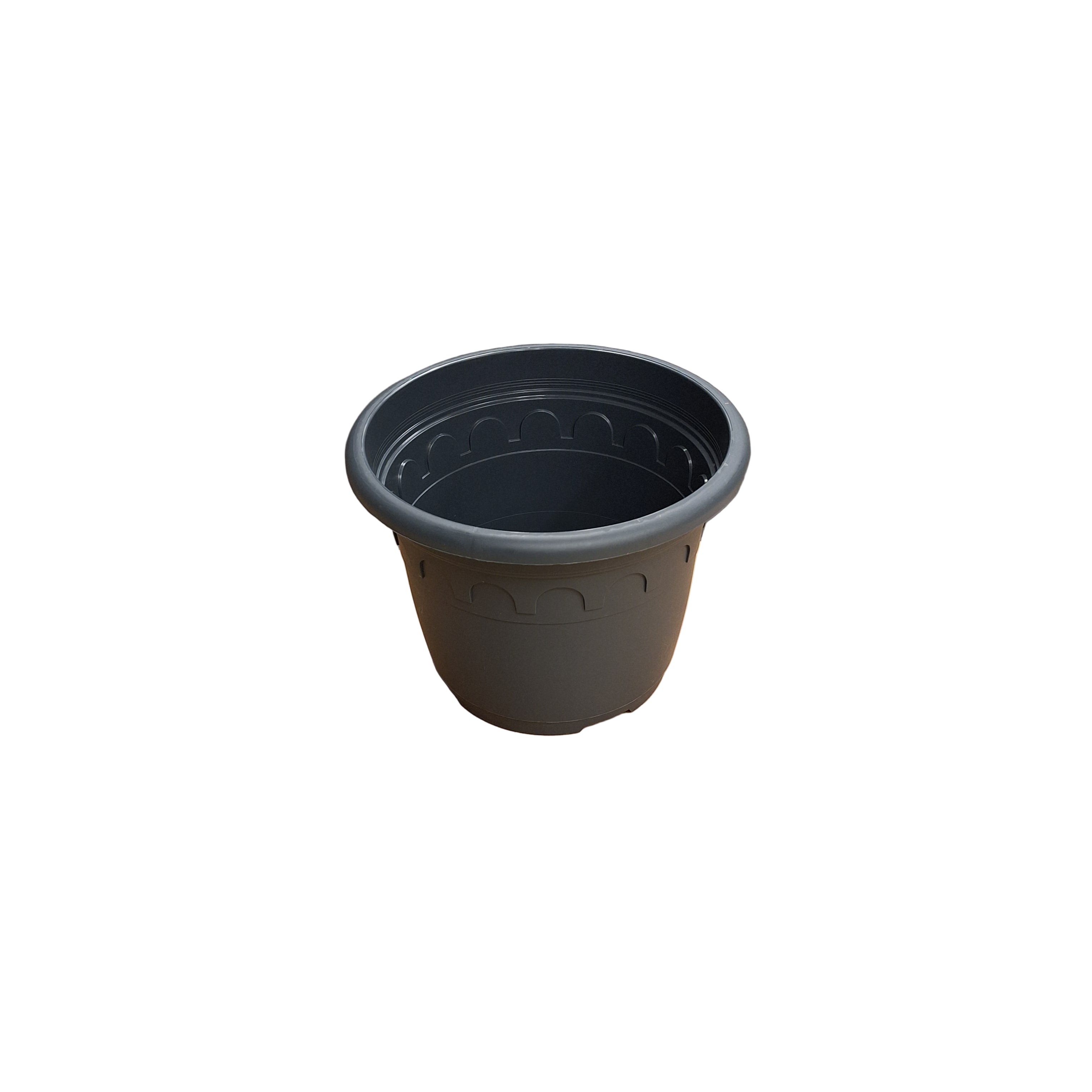 24cm 4.6L Round Plant Pots - Roma - Grey