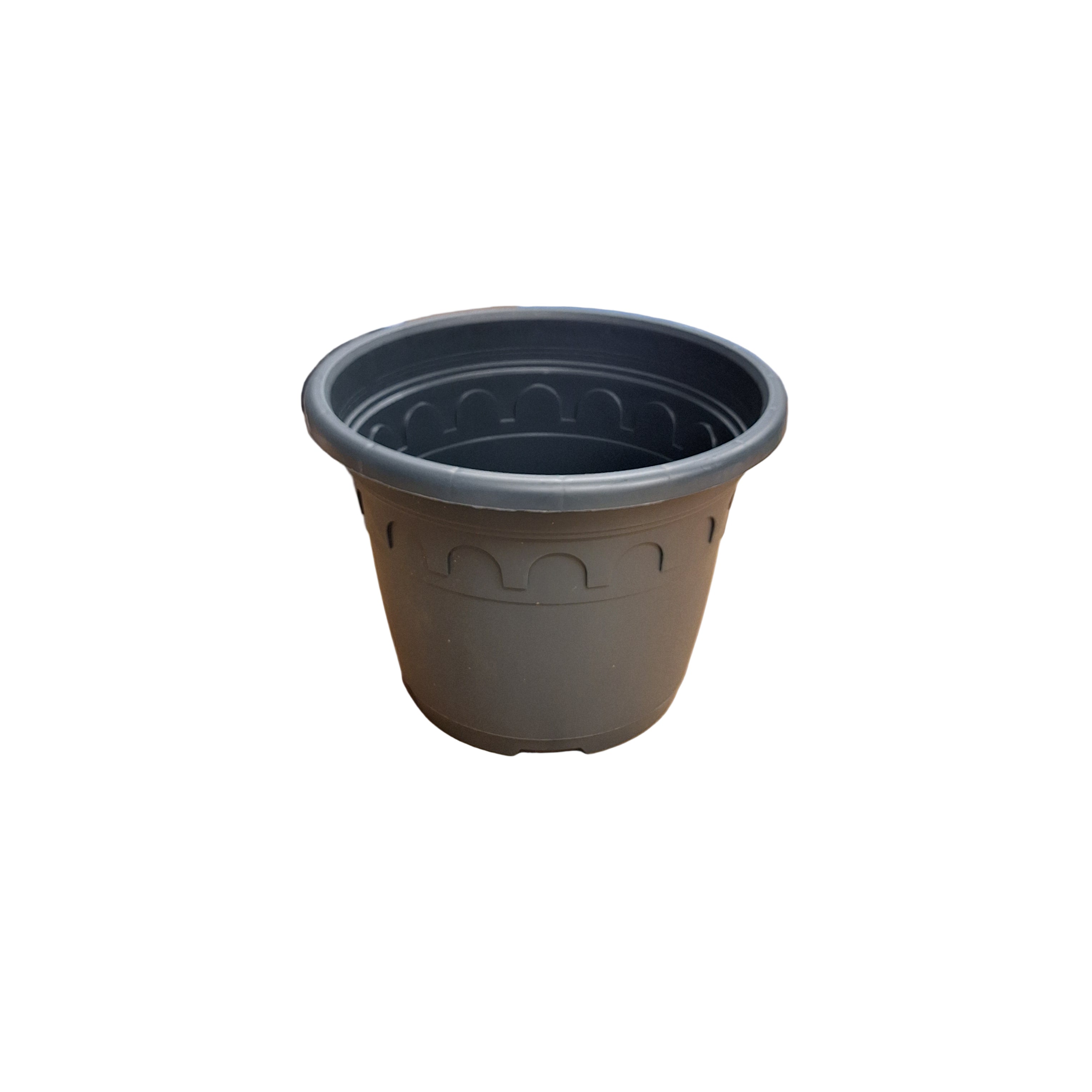 25cm 5.9L Round Plant Pots - Roma - Grey