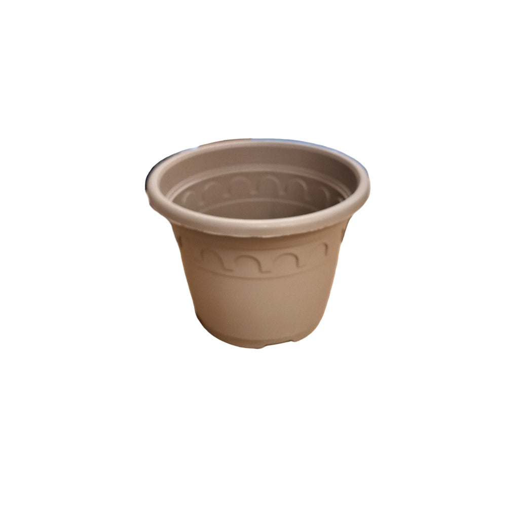 25cm 5.9L Round Plant Pots - Roma - Taupe