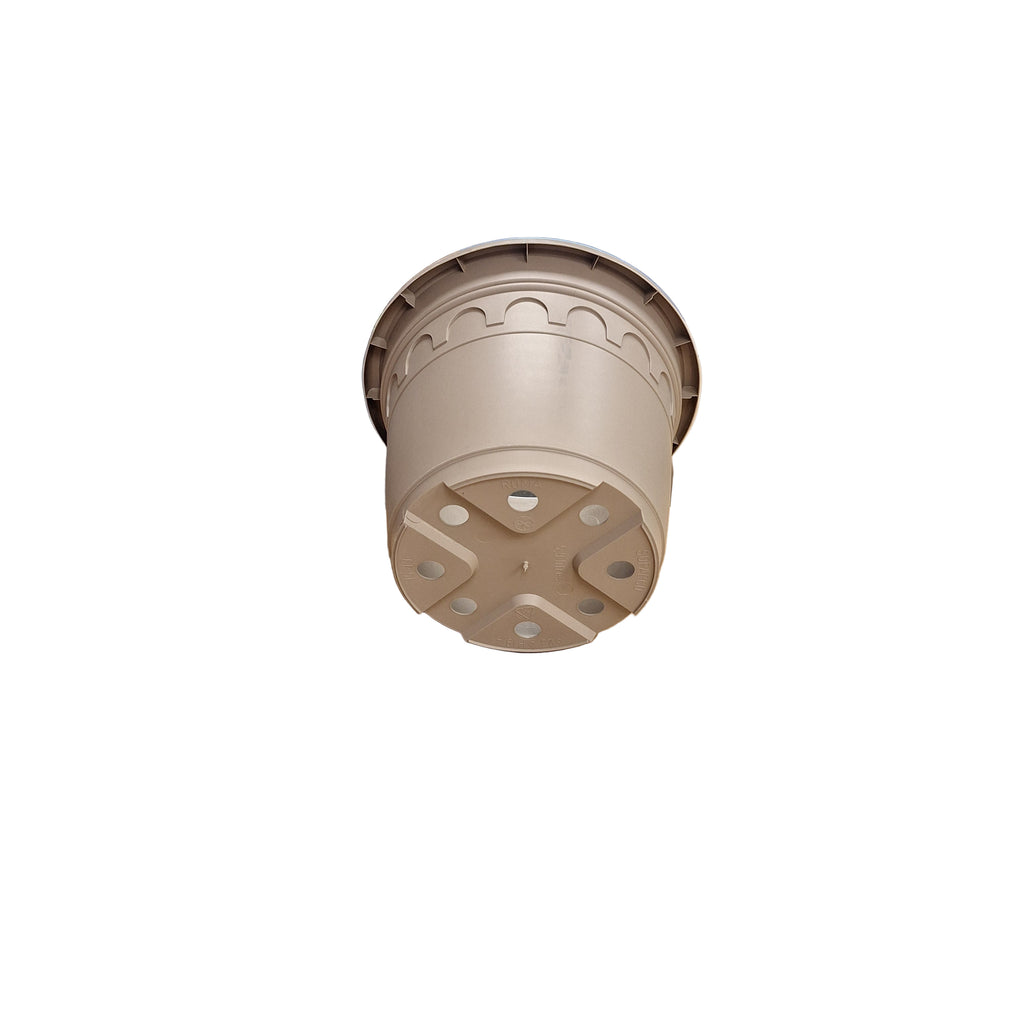 25cm 5.9L Round Plant Pots - Roma - Taupe