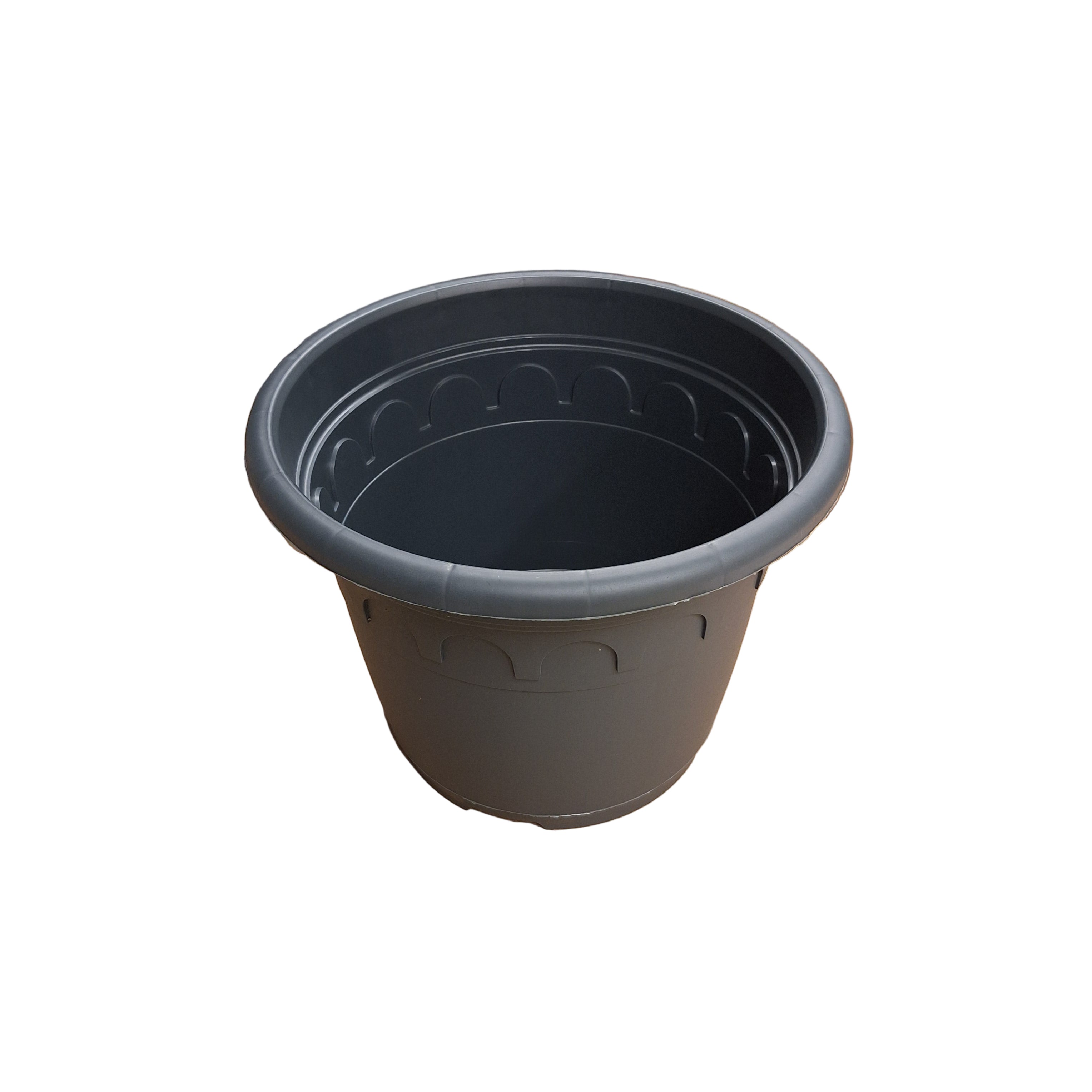 29cm 8.7L Round Plant Pots - Roma - Grey