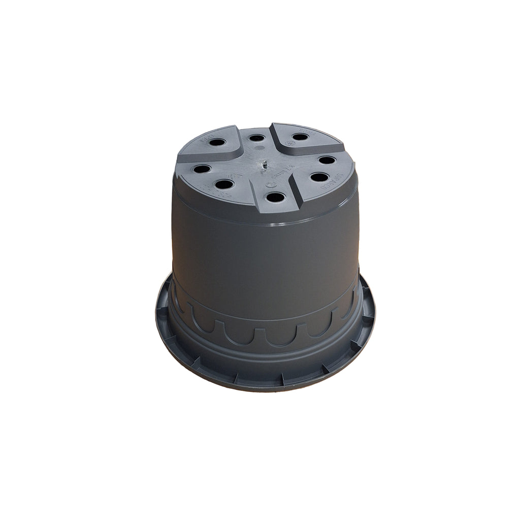 29cm 8.7L Round Plant Pots - Roma - Grey
