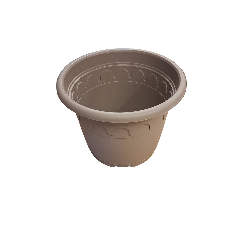 29cm 8.7L Round Plant Pots - Roma - Taupe