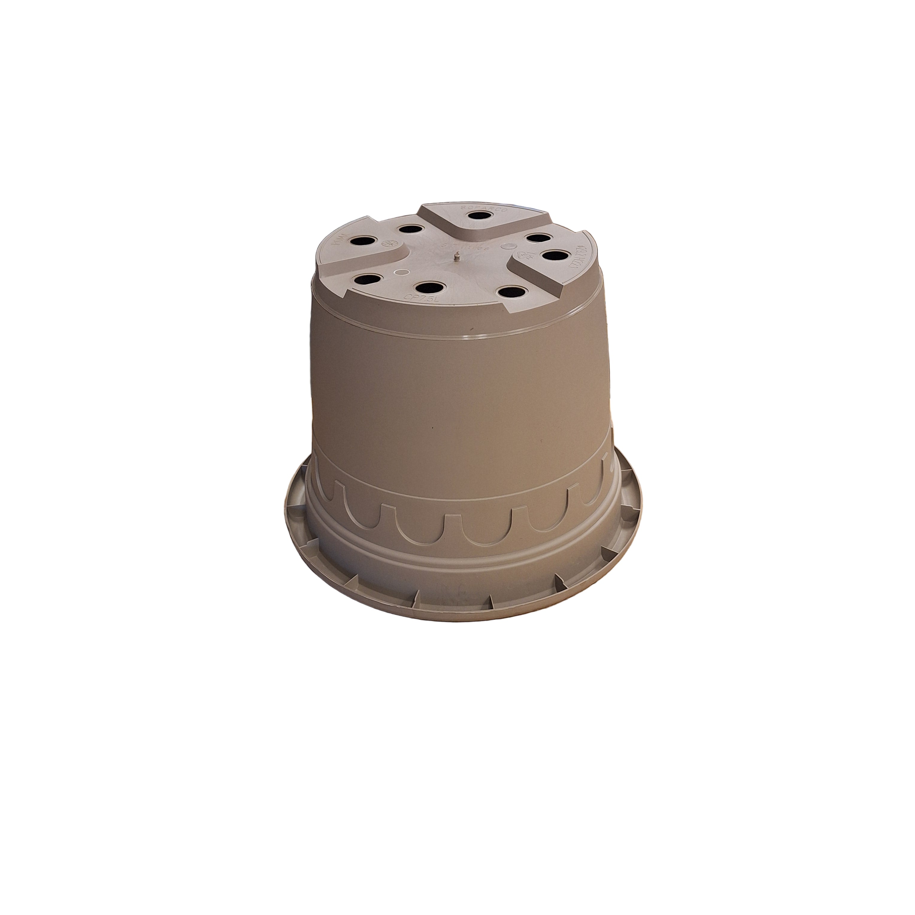 29cm 8.7L Round Plant Pots - Roma - Taupe