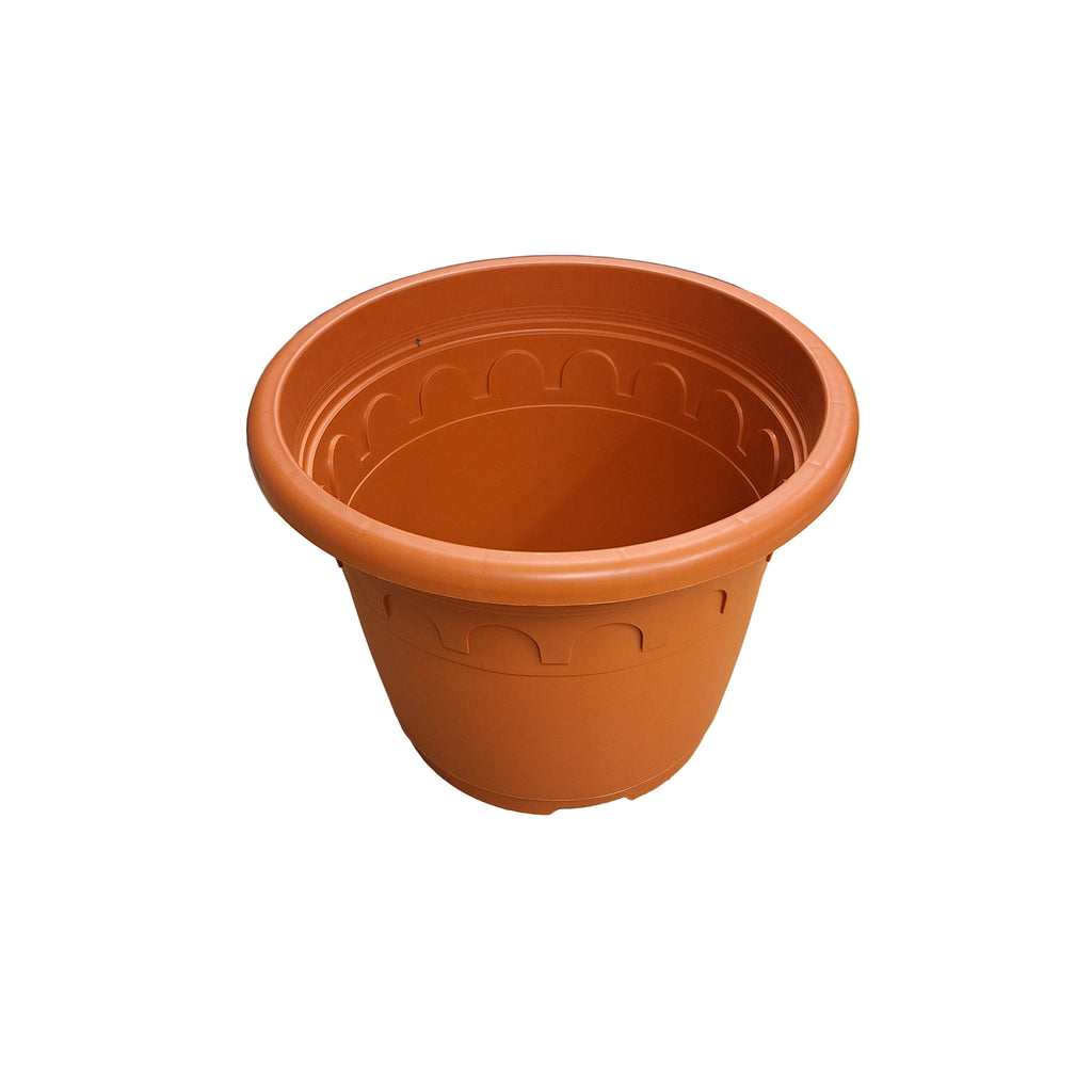 32cm 11.5L Round Plant Pots - Roma - Clay