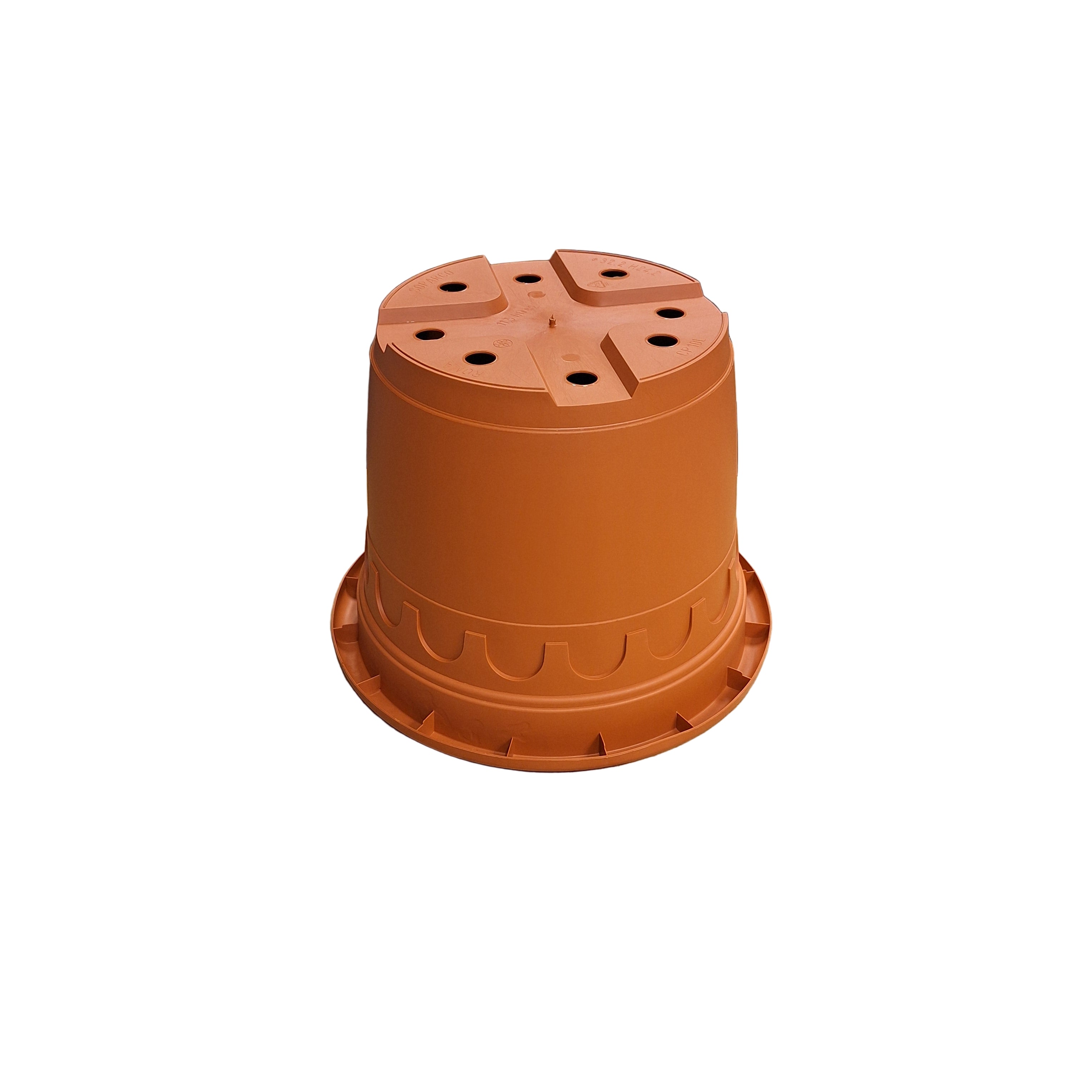 32cm 11.5L Round Plant Pots - Roma - Clay