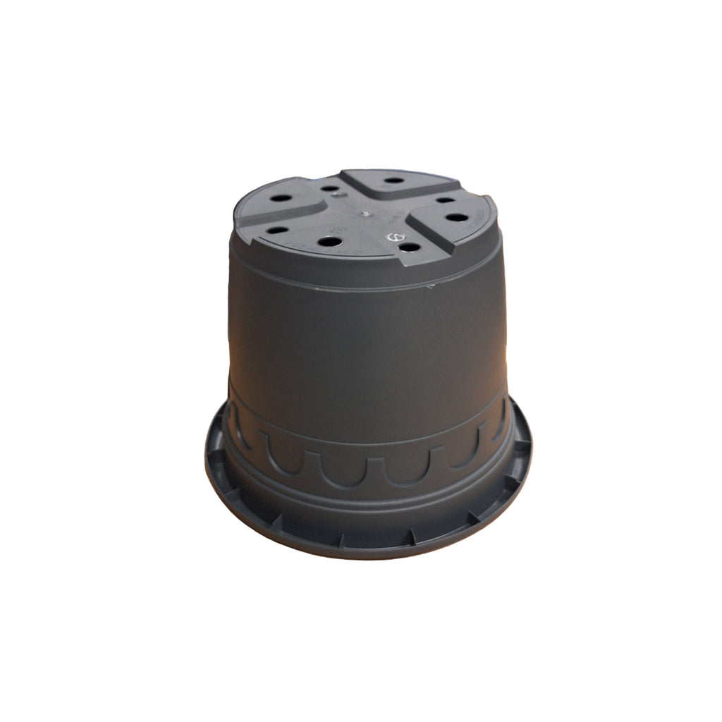 35cm 15L Round Plant Pots - Roma - Grey