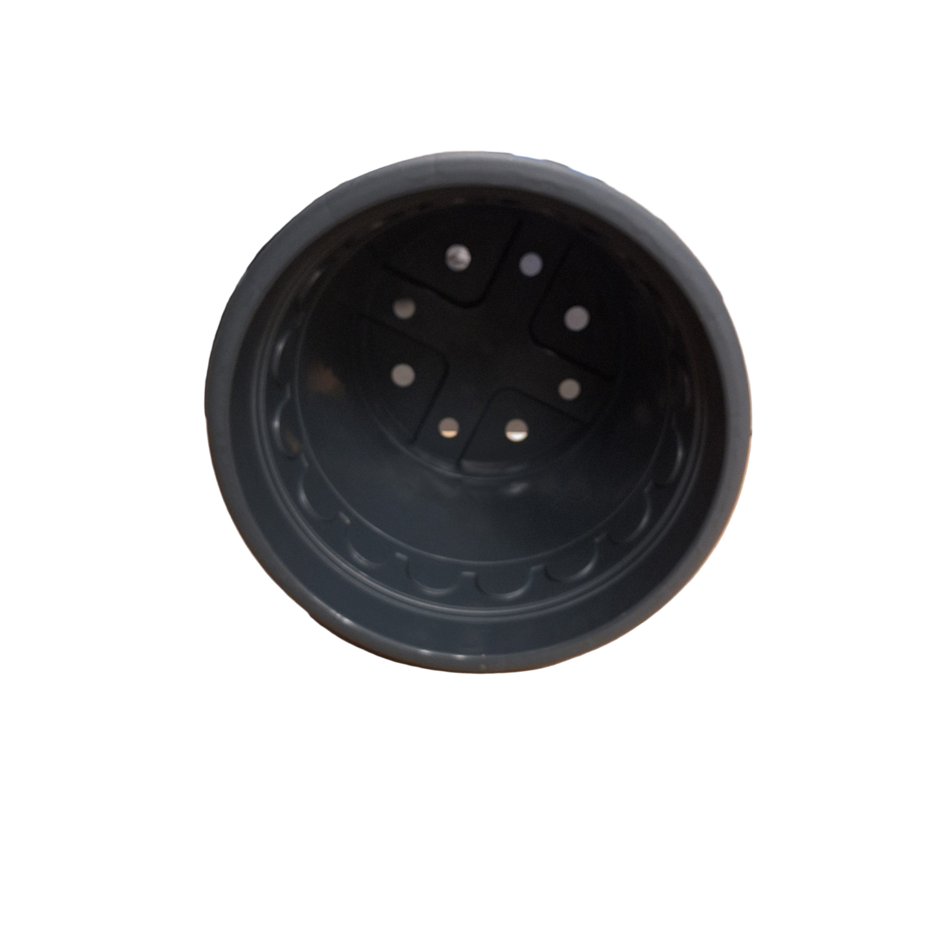 35cm 15L Round Plant Pots - Roma - Grey