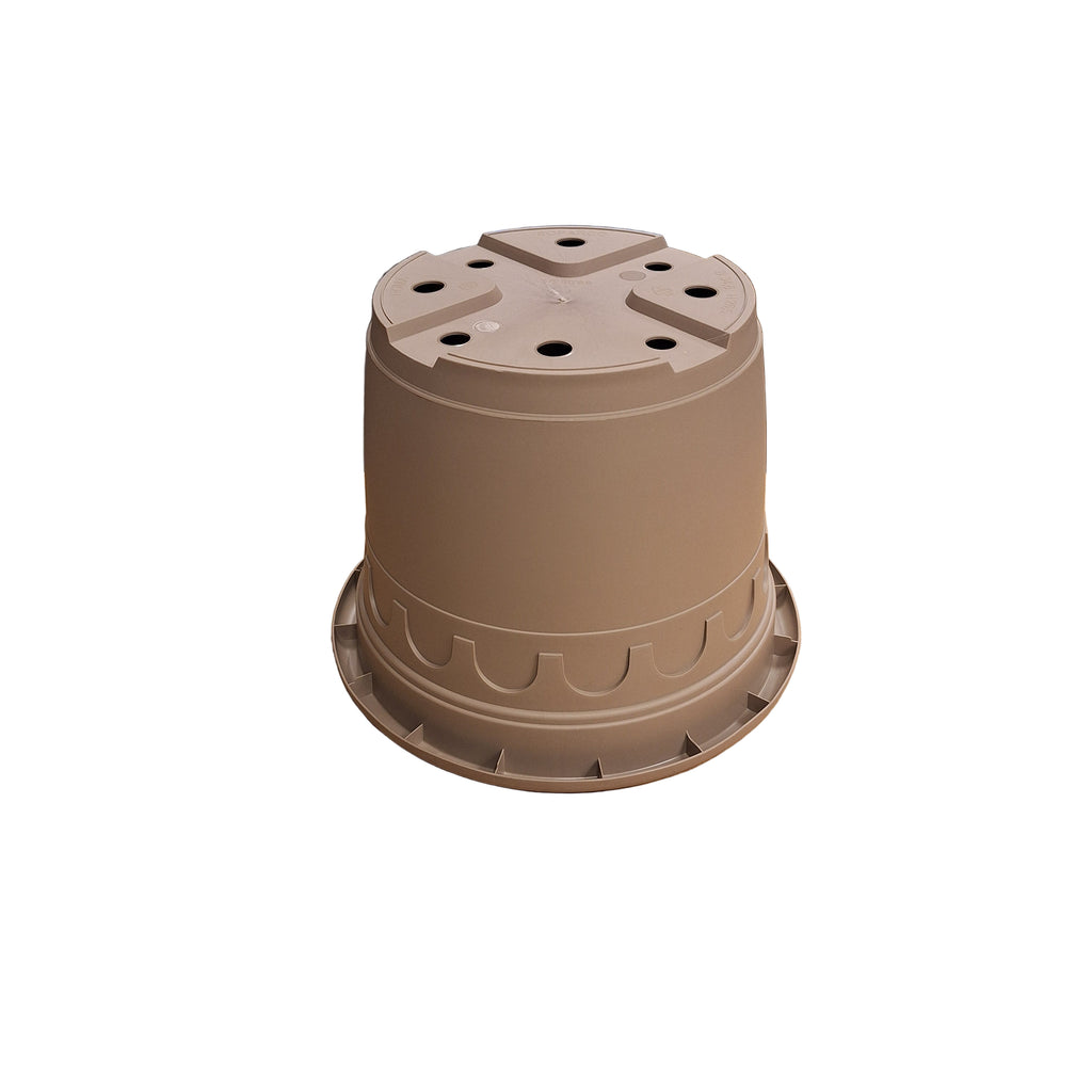 35cm 15L Round Plant Pots - Roma - Taupe