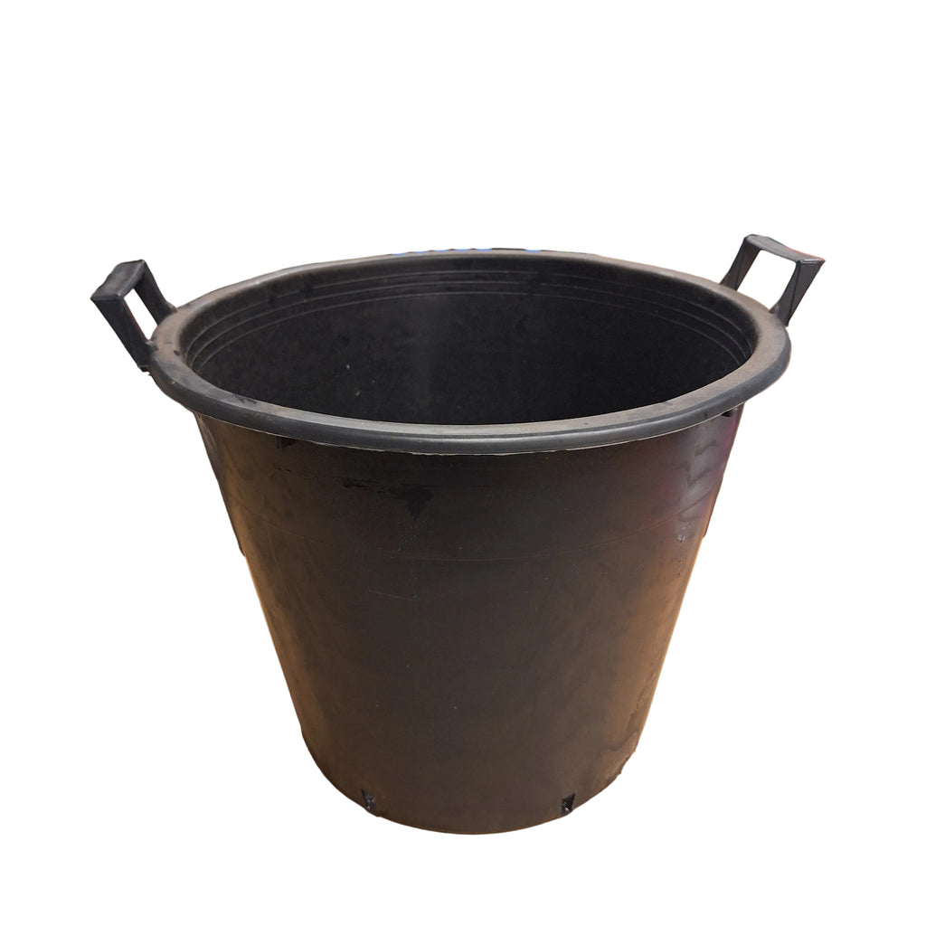 40cm 35L Round Plant Pot - With handles - Injection - Black
