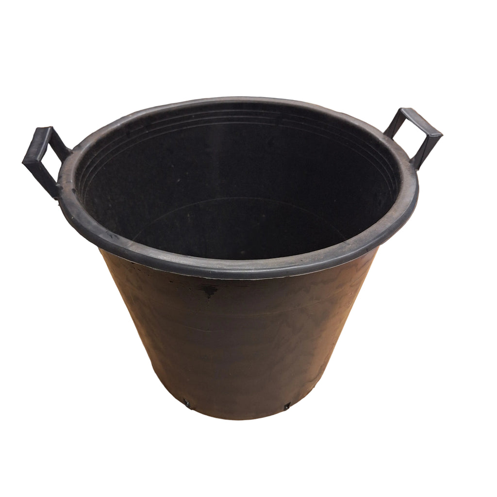 40cm 35L Round Plant Pot - With handles - Injection - Black