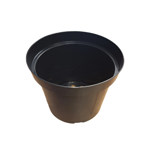 30cm 12L Round Plant Pot - Injection - Black