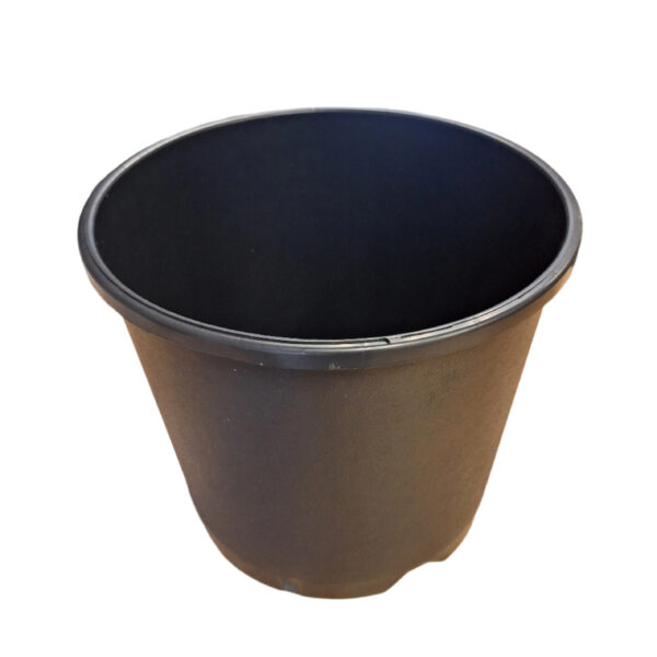 30cm 15L Round Plant Pot - Injection - Black - Image 3