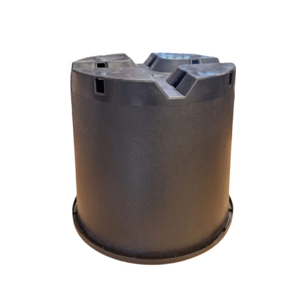 30cm 15L Round Plant Pot - Injection - Black - Image 2