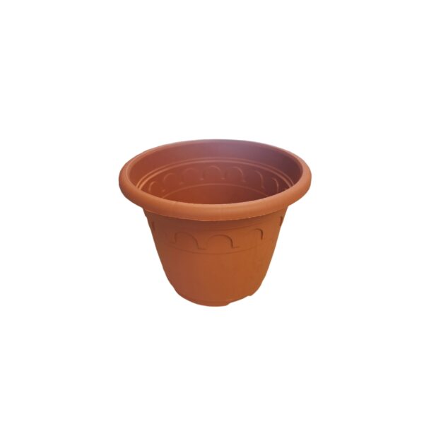 20cm 3L Round Plant Pots - Roma - Clay - Image 3