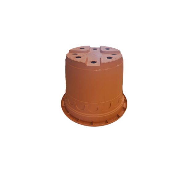 20cm 3L Round Plant Pots - Roma - Clay - Image 7