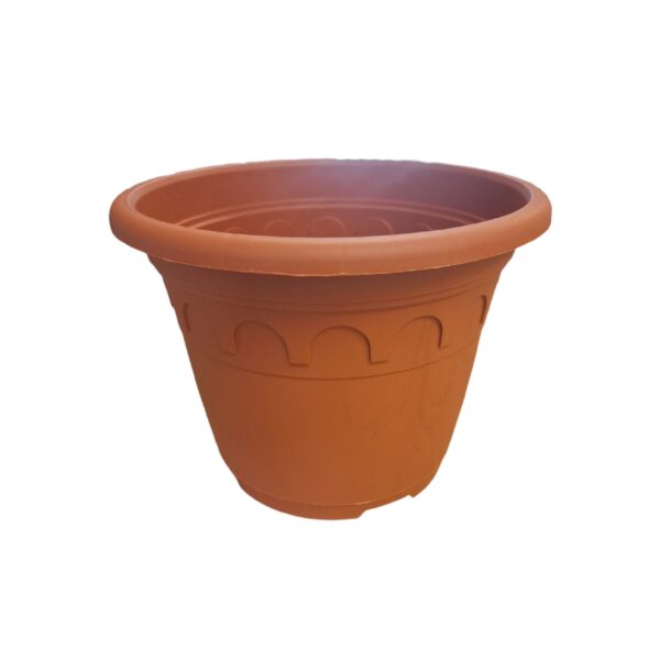 24cm 4.6L Round Plant Pots - Roma - Clay - Image 3
