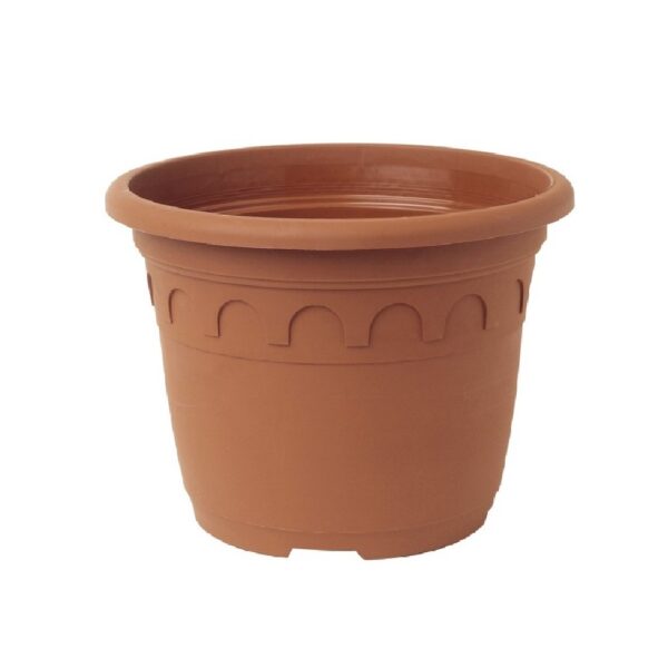 25cm 5.9L Round Plant Pots - Roma - Clay