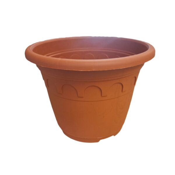 25cm 5.9L Round Plant Pots - Roma - Clay - Image 4