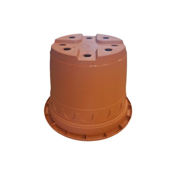 25cm 5.9L Round Plant Pots - Roma - Clay - Image 2